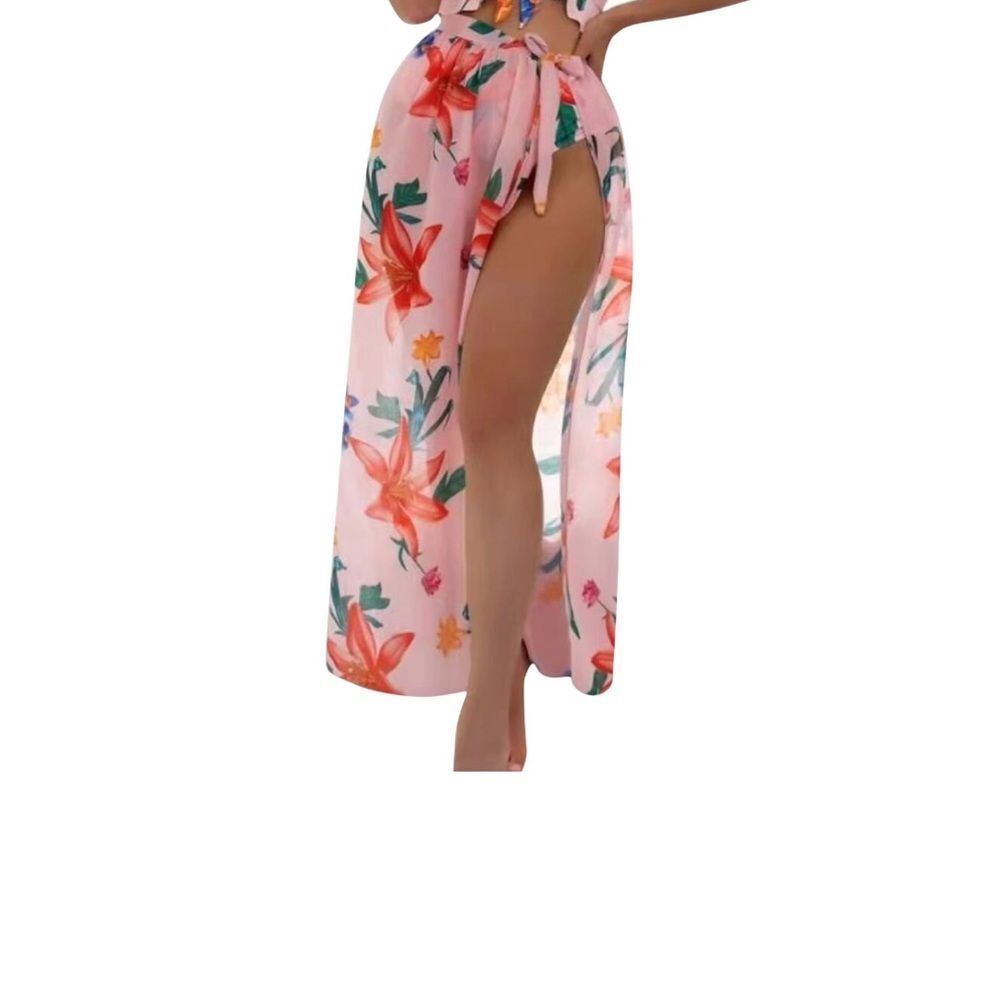 Womens Swimwear Skirt Cover Ups Open Front Sz Medium